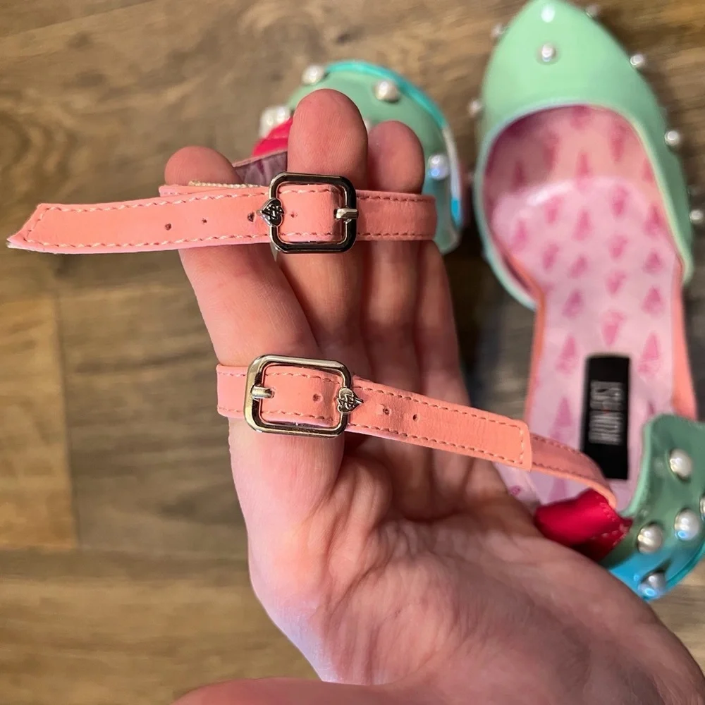 Iron Fist Mint and Pink Platform Heels - Picture 16 of 16